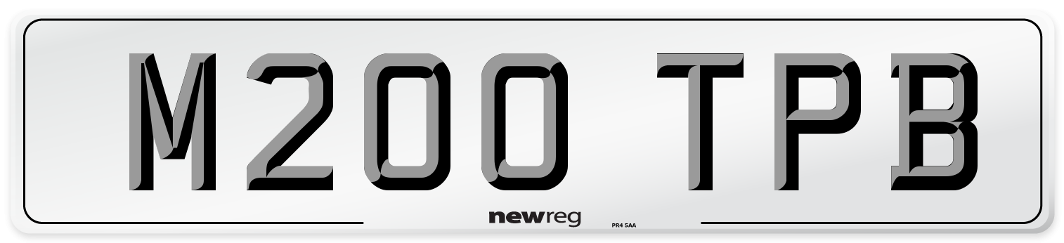 M200 TPB Number Plate from New Reg